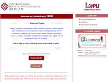 Tablet Screenshot of learn.polyu.edu.hk